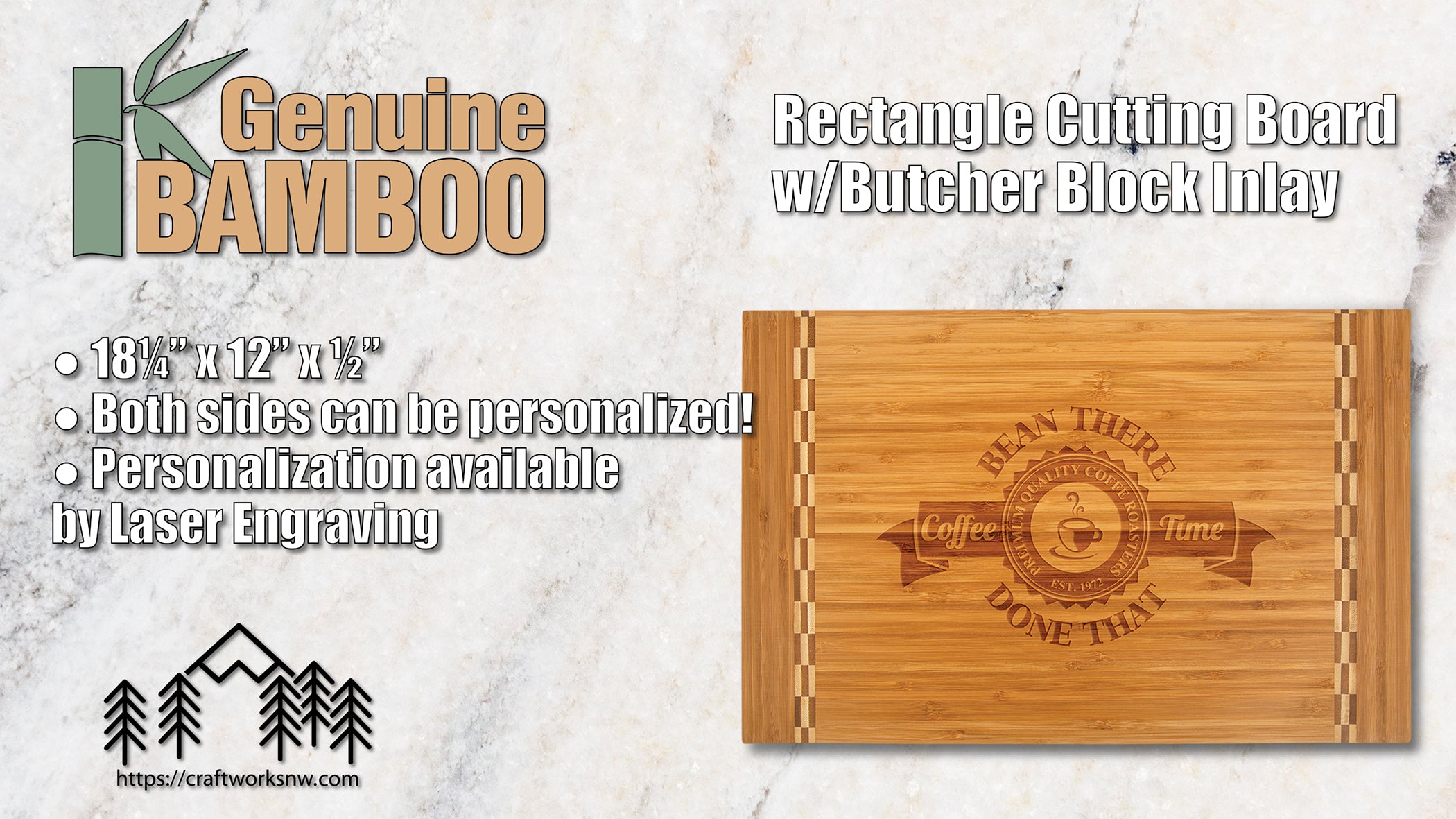 Wholesale Bamboo Cutting Board- 12x8 NATURAL