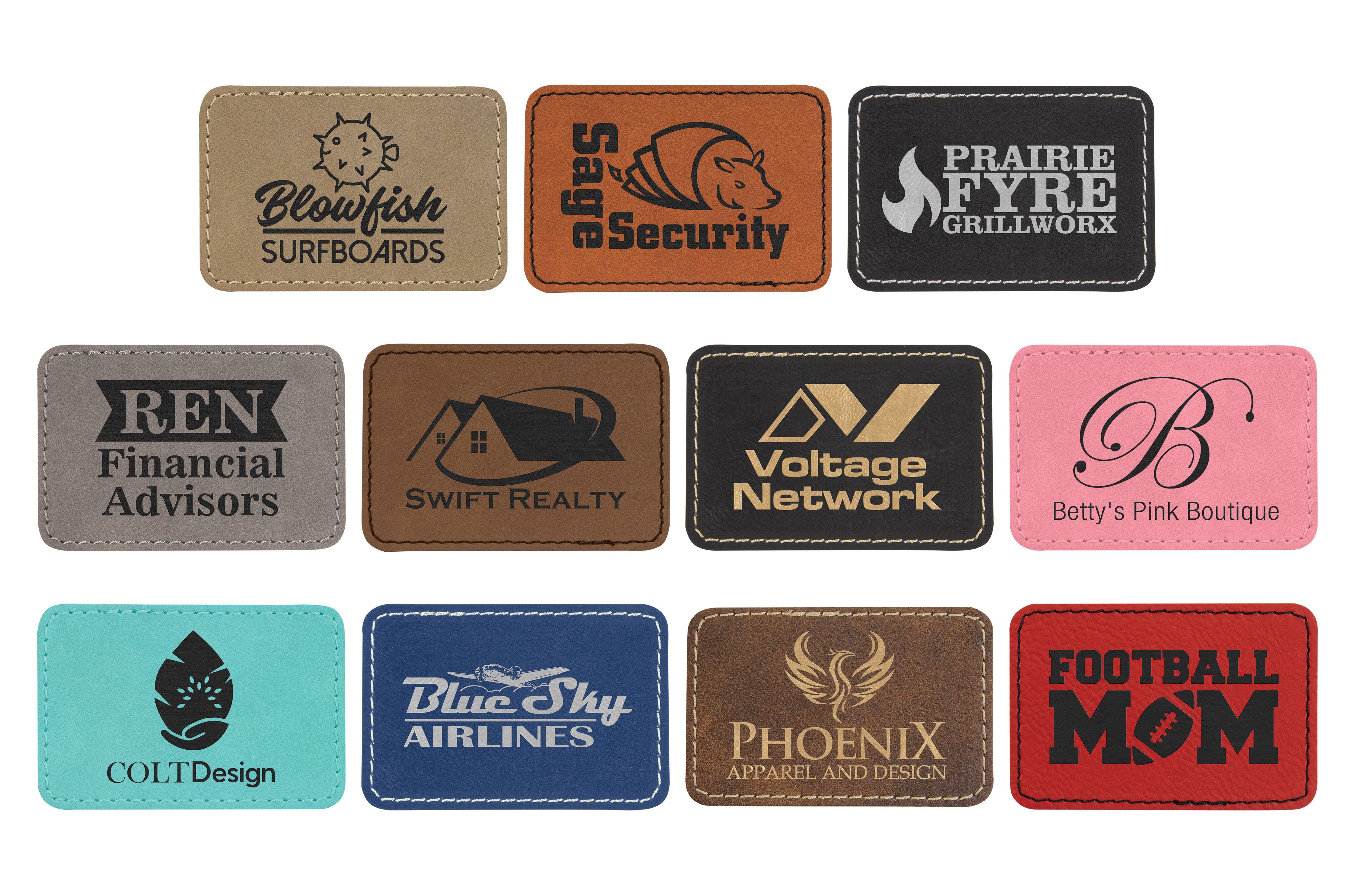 2' X 2' Custom Leather Patches Square and Round Leather Patches Laser  Engraved - China Leather Patch, Custom Leather Tag