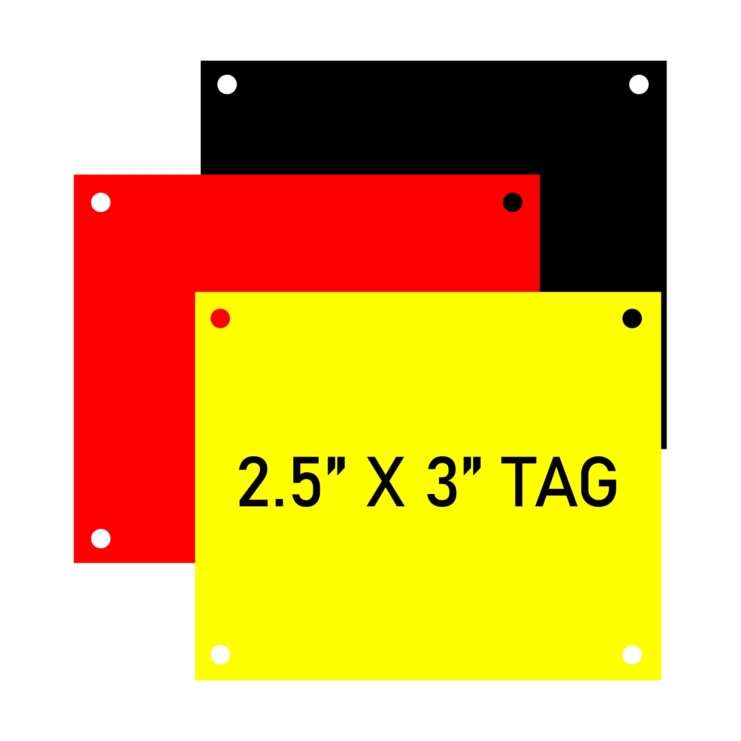 Engraved Electrical Panel/HVAC Labels 2.5" x 3", w/Mounting Holes - Craftworks NW, LLC