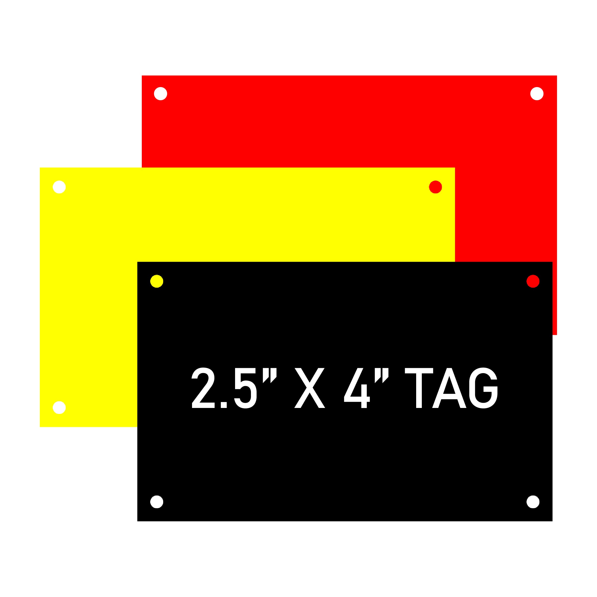 Engraved Electrical Panel/HVAC Labels 2.5" x 4", w/Mounting Holes - Craftworks NW, LLC