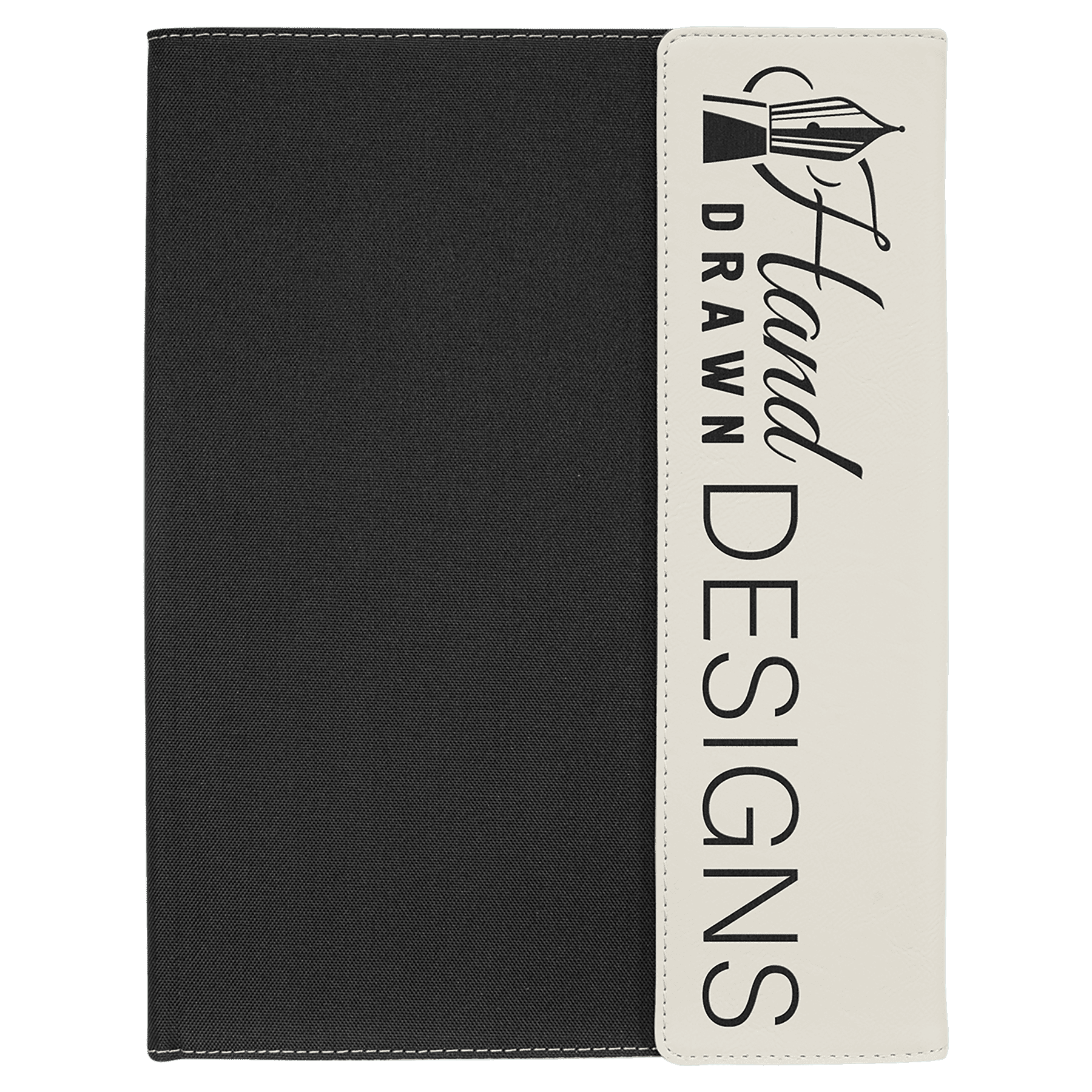 Canvas & Laserable Leatherette Portfolio/Padfolio w/Notepad, 9-1/2" x 12" - Craftworks NW, LLC
