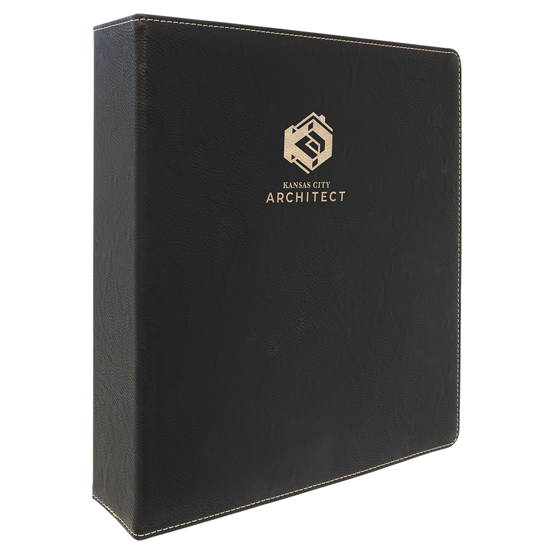 3-Ring Binder w/2" Slant D-Rings, 11" x 11-1/2", Laserable Leatherette - Craftworks NW, LLC