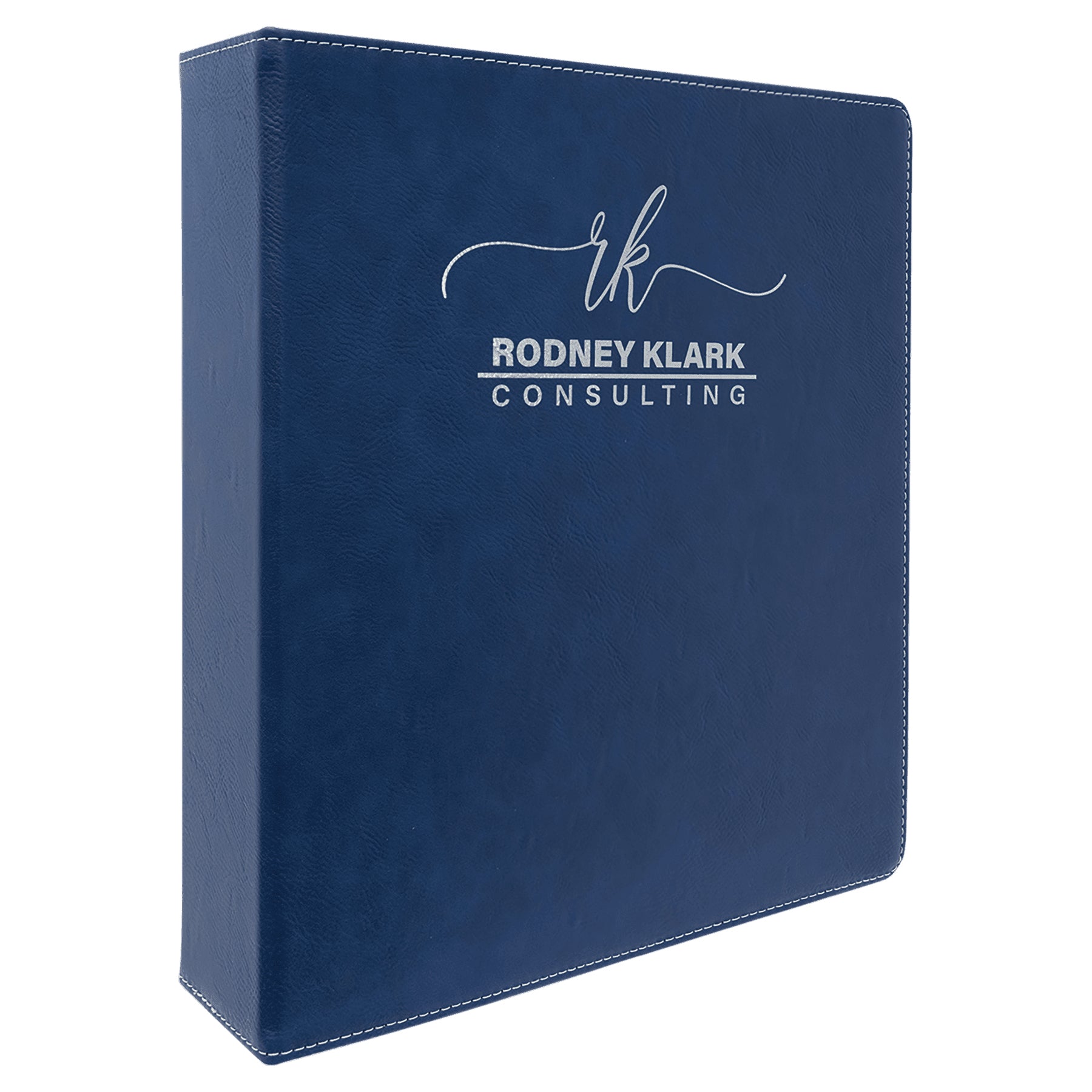 3-Ring Binder w/2" Slant D-Rings, 11" x 11-1/2", Laserable Leatherette - Craftworks NW, LLC
