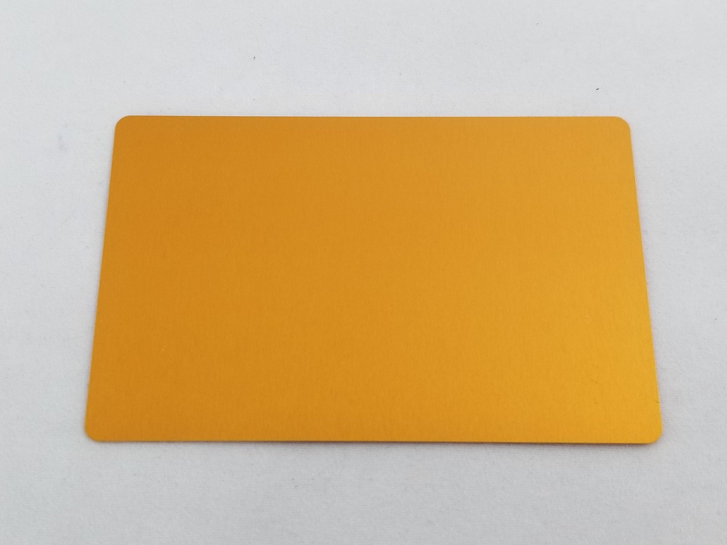 100 Anodized Aluminum Business Card Blanks - Laser Engraver, Round Corners,  USA!