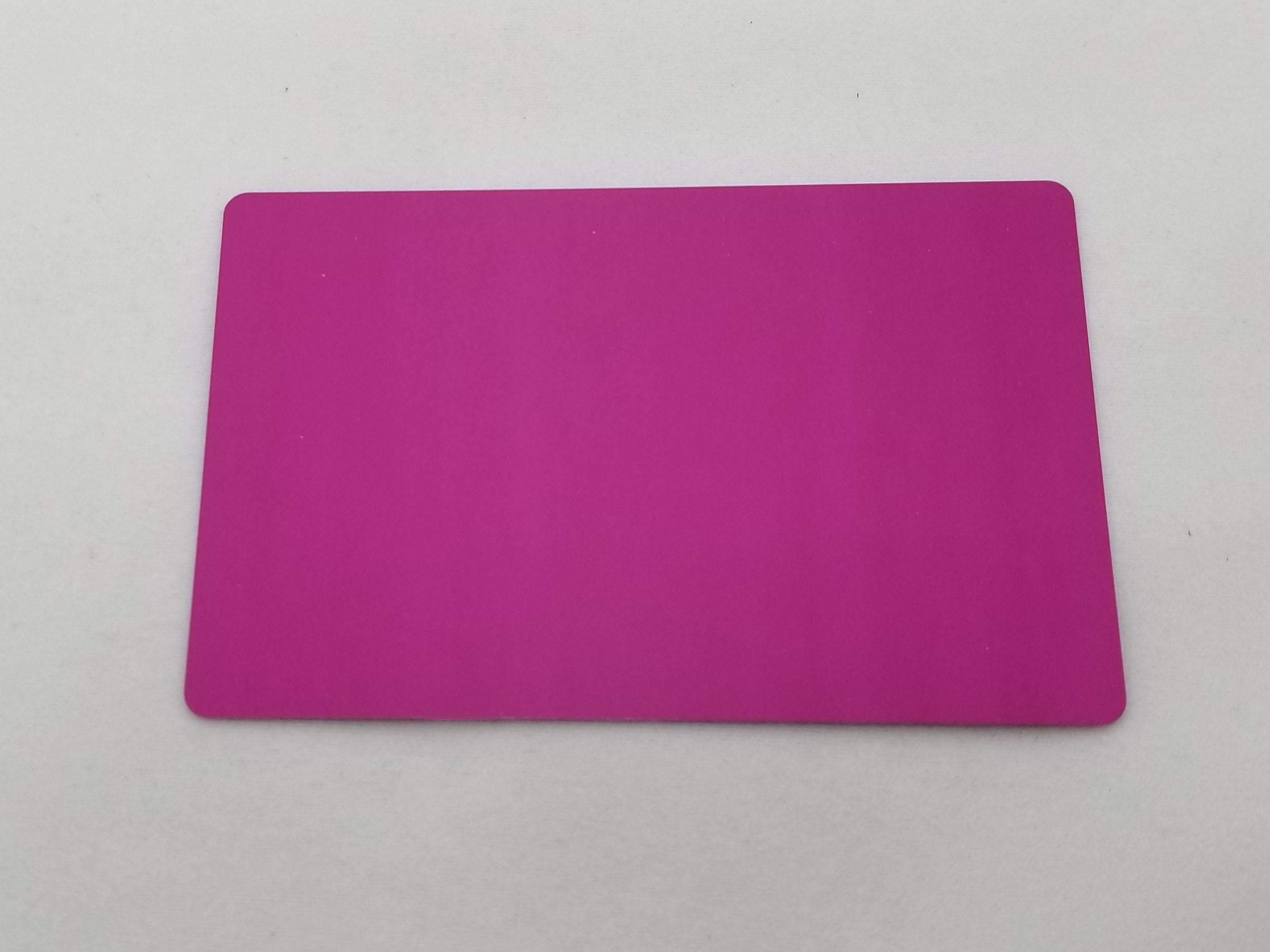 100 Pink Aluminum Business Card Blanks Laser metal Plate Sheets Engraving  Plaque