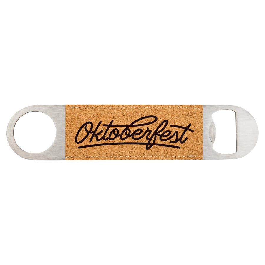 Bottle Opener/Bar Key, 1 1/2" x 7" Laserable Leatherette - Craftworks NW, LLC