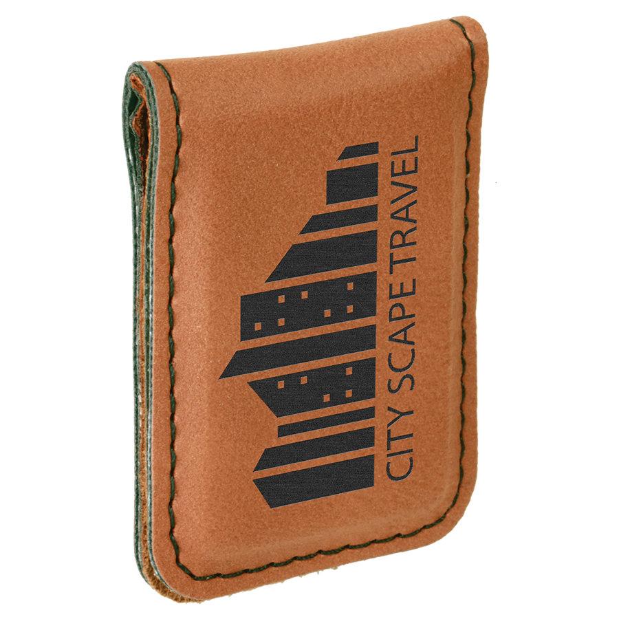 Money Clip, 1 3/4" x 2 1/2" Laserable Leatherette - Craftworks NW, LLC
