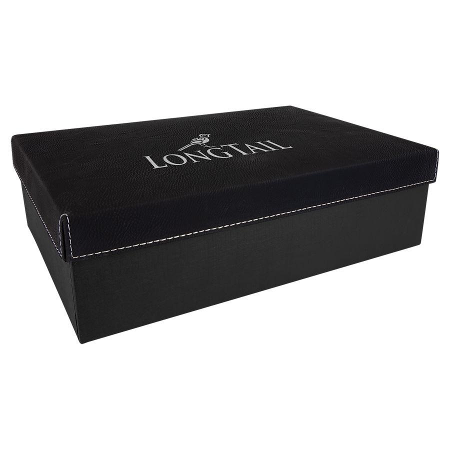 Gift Box with Laserable Leatherette Lid, 11 3/4" x 7 3/4" - Craftworks NW, LLC