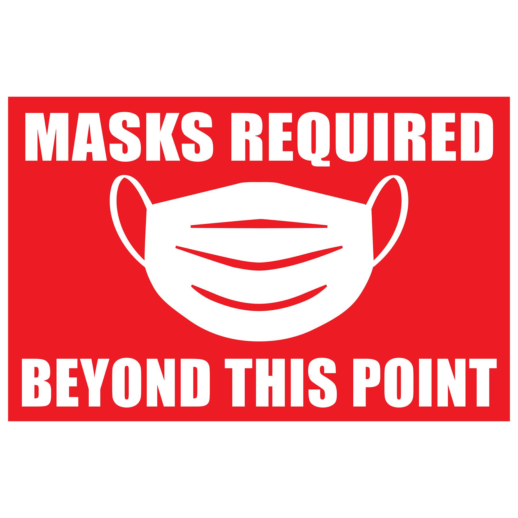 17" x 11" Mask Required Pre-Made Window Graphic - Craftworks NW, LLC