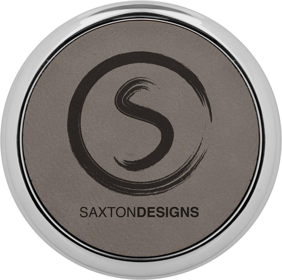 Round Drink Coaster w/Edging, 3 5/8" Laserable Leatherette - Craftworks NW, LLC
