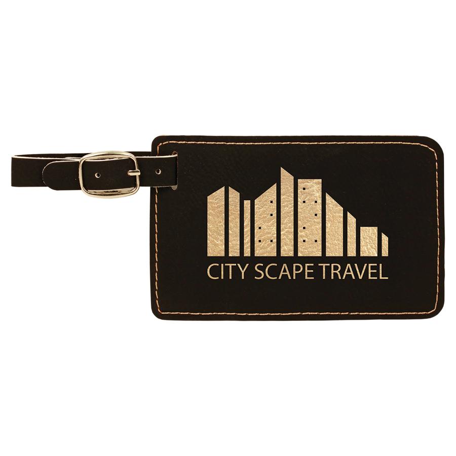 Luggage Tag, 4 1/4" x 2 3/4" Laserable Leatherette - Craftworks NW, LLC