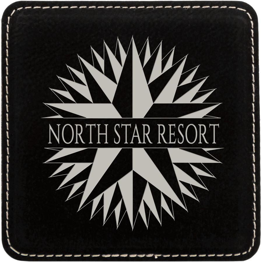 Square Drink Coaster, 4" x 4" Laserable Leatherette - Craftworks NW, LLC