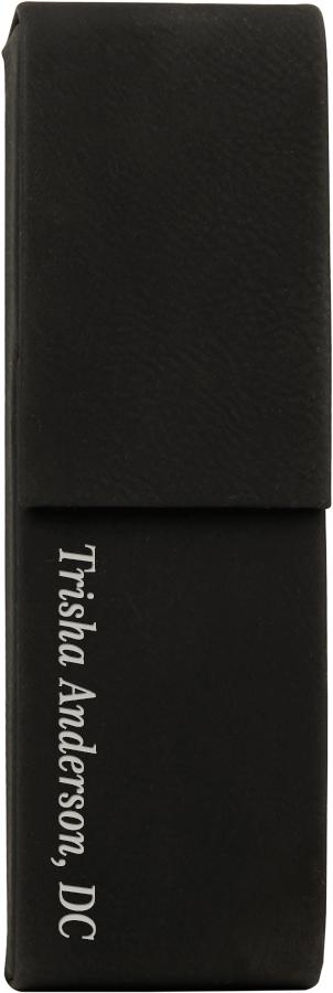 Double Pen Case, 6 1/2" x 2" Laserable Leatherette - Craftworks NW, LLC