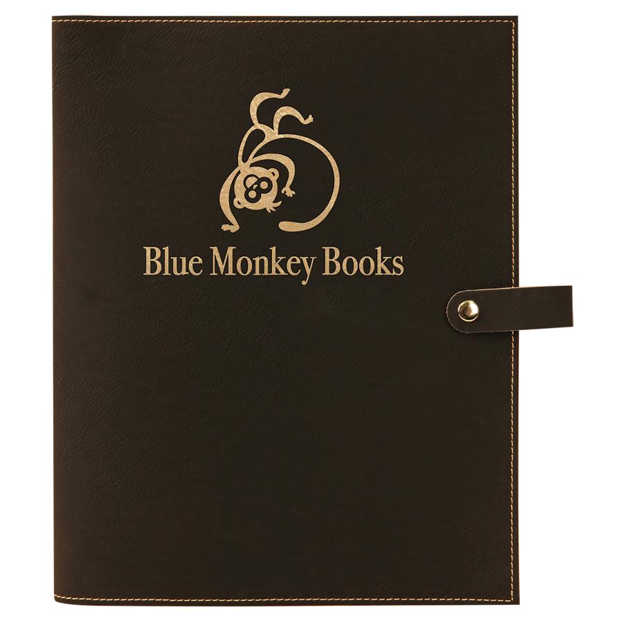 Book Cover with Snap Closure, 8 3/4" x 11" Laserable Leatherette - Craftworks NW, LLC