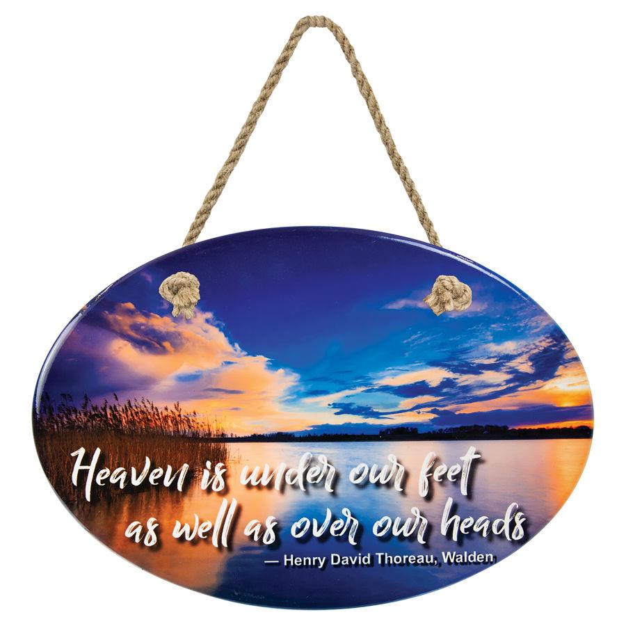 8 3/4" x 6" Sublimatable Oval Ceramic Wall Decor with Hanger String - Craftworks NW, LLC