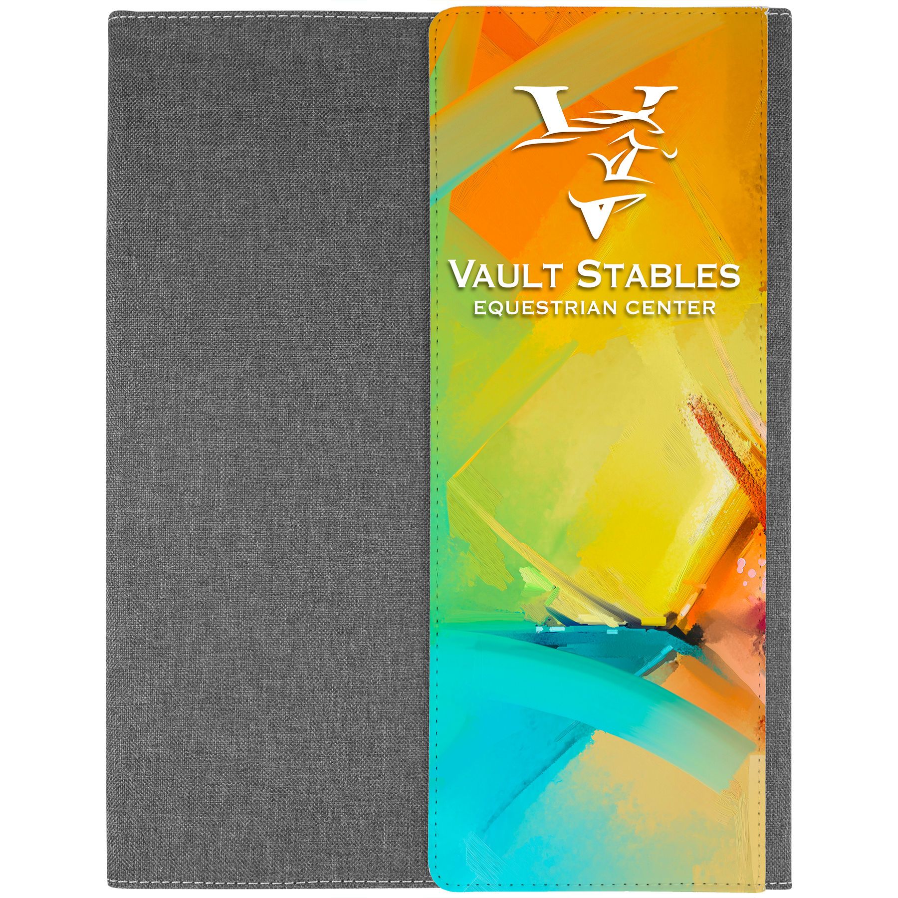 9 1/2" x 12" Subli-Tru Portfolio Fold Over Flap Front Cover with Note Pad - Craftworks NW, LLC