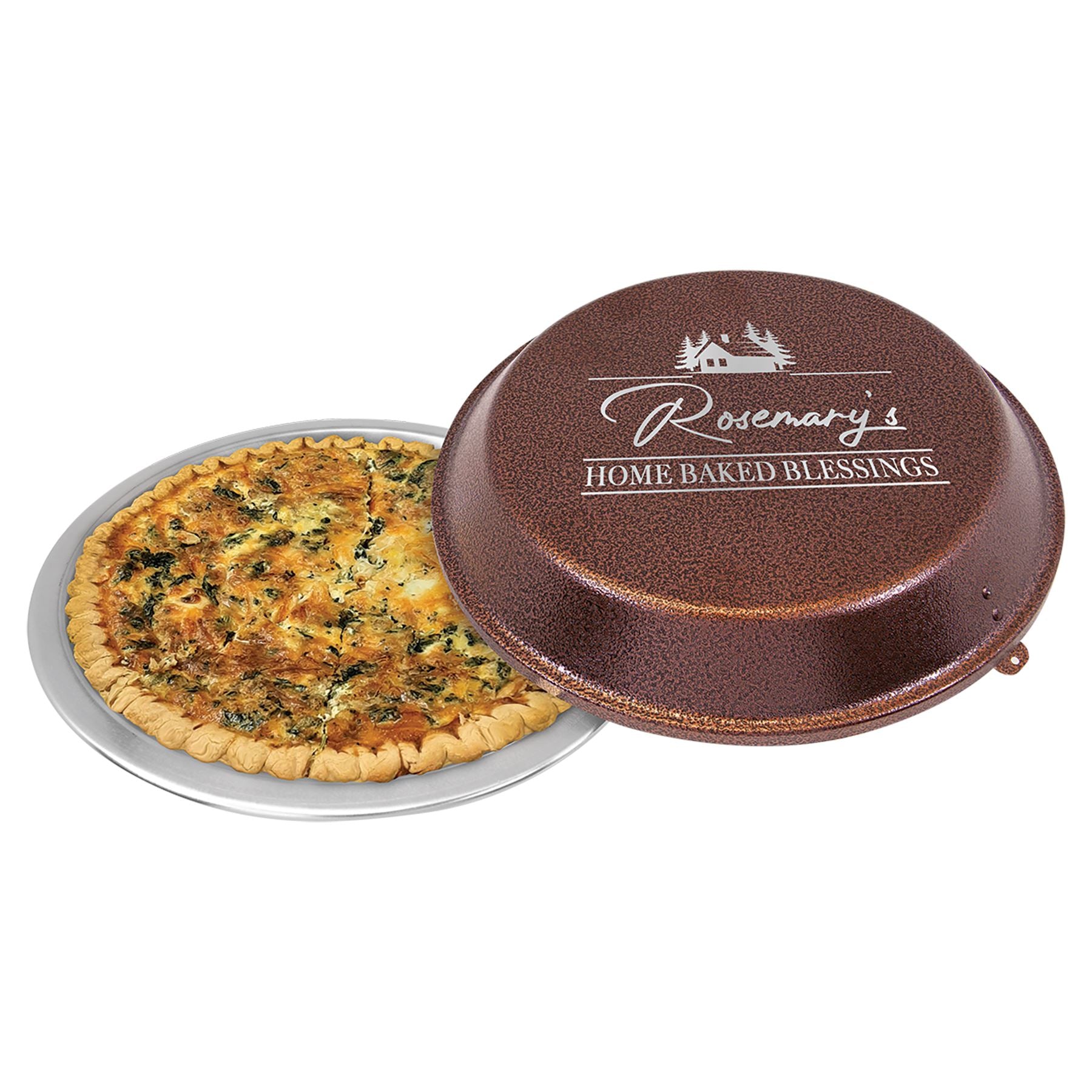 9" Aluminum Pie Pan w/Lid, Laser Engraved Cake Pan Craftworks NW Pan Set Copper Small