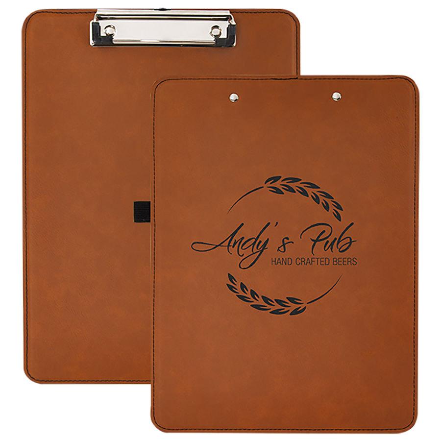 Clipboard, 9" x 12 1/2" Laserable Leatherette - Craftworks NW, LLC