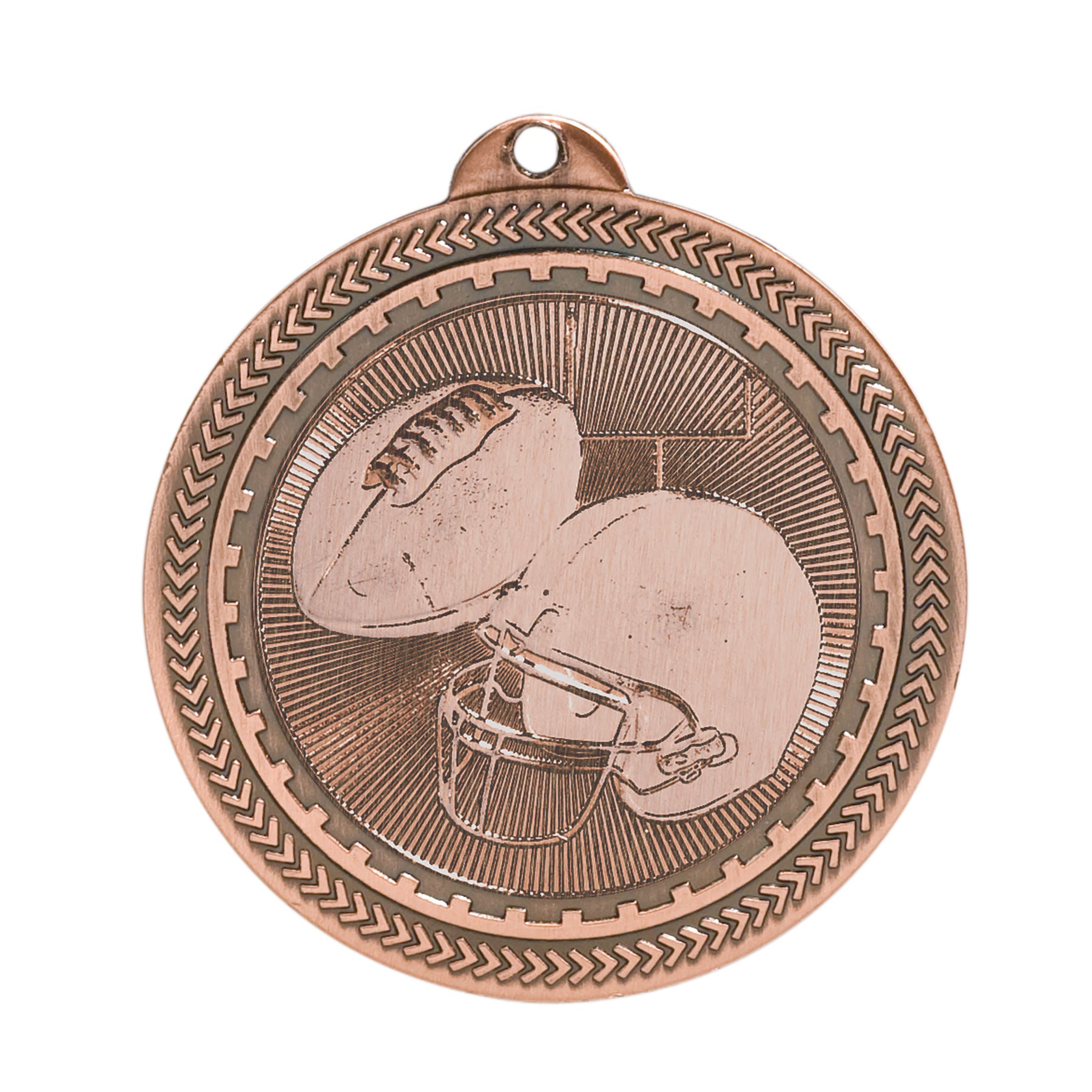 Football Laserable BriteLazer Medal, 2" - Craftworks NW, LLC