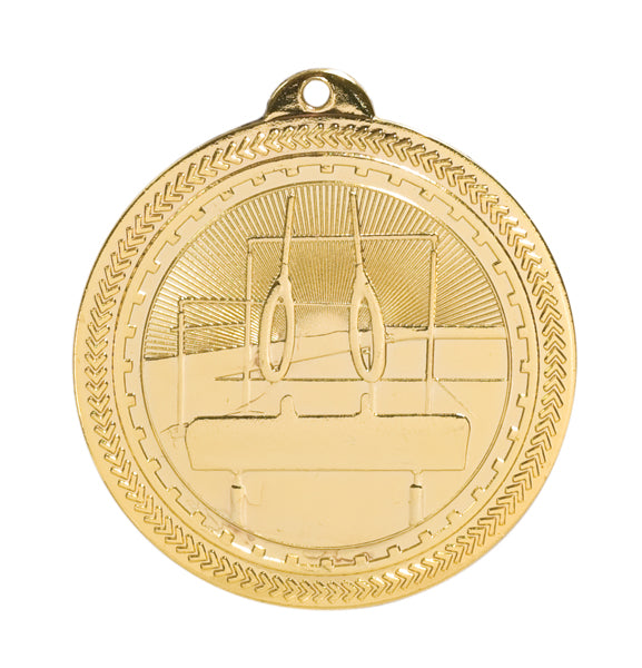Gymnastics Laserable BriteLazer Medal, 2" - Craftworks NW, LLC