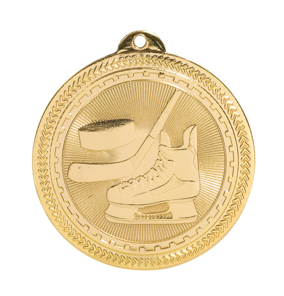 Hockey Laserable BriteLazer Medal, 2" - Craftworks NW, LLC