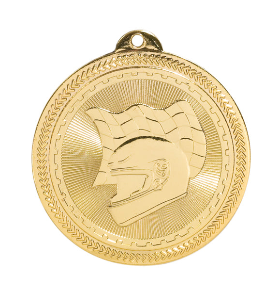 Racing Laserable BriteLazer Medal, 2" - Craftworks NW, LLC
