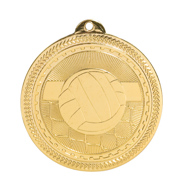 Volleyball Laserable BriteLazer Medal, 2" - Craftworks NW, LLC