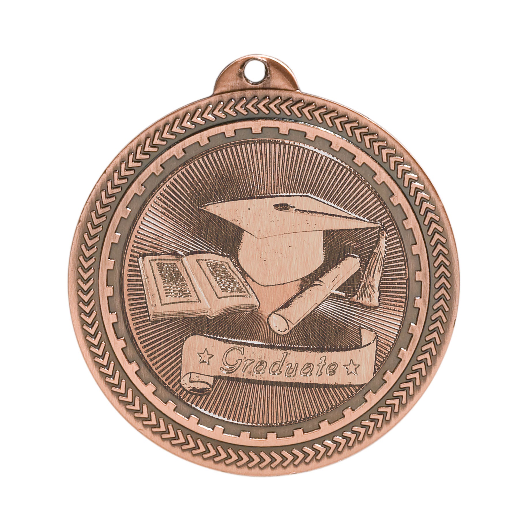 Graduate Laserable BriteLazer Medal, 2" - Craftworks NW, LLC
