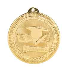 Graduate Laserable BriteLazer Medal, 2" - Craftworks NW, LLC