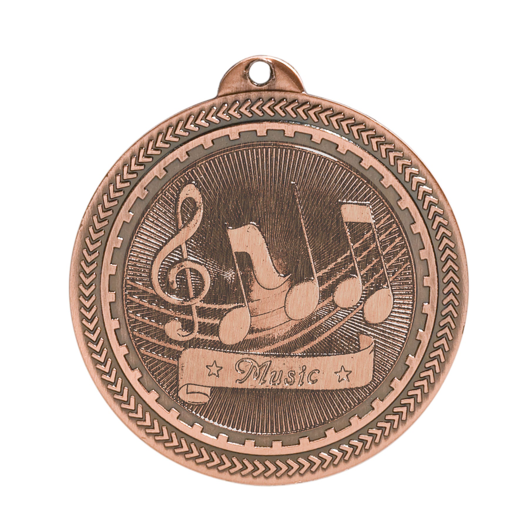 Music Laserable BriteLazer Medal, 2" - Craftworks NW, LLC