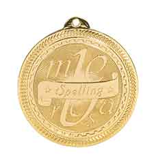 Spelling Laserable BriteLazer Medal, 2" - Craftworks NW, LLC