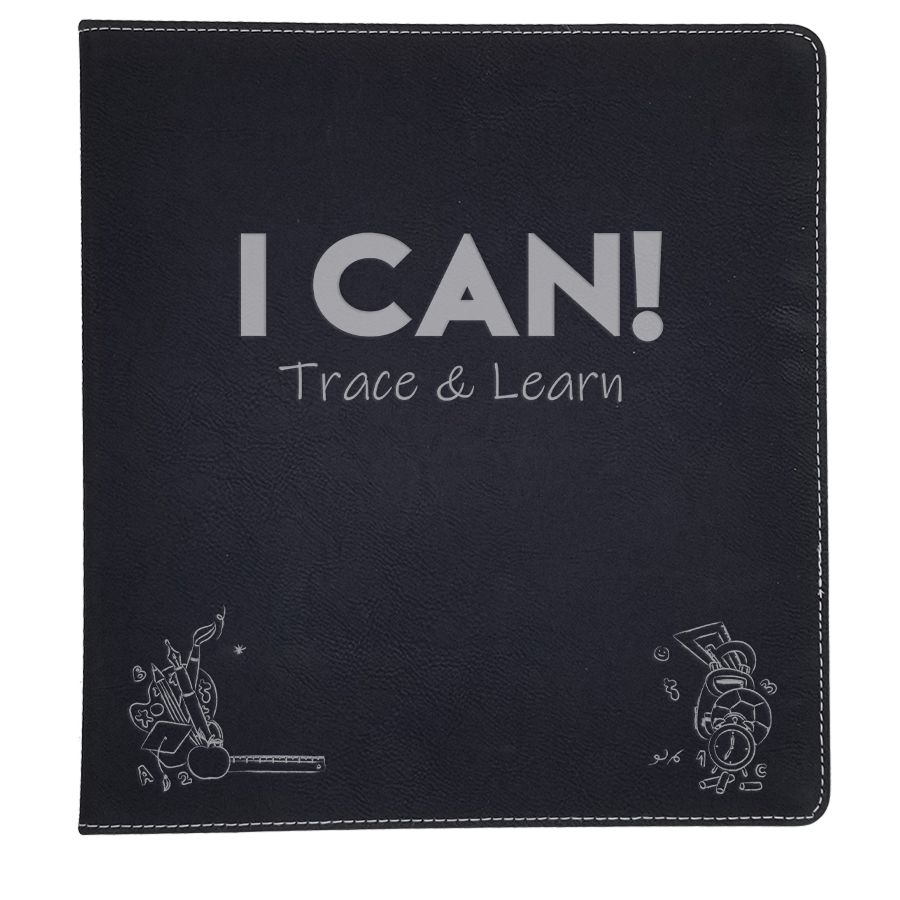 "I Can!" Trace and Learn Deluxe Set Personalized 3-Ring Binder & Practice Plate Sets! - Craftworks NW, LLC