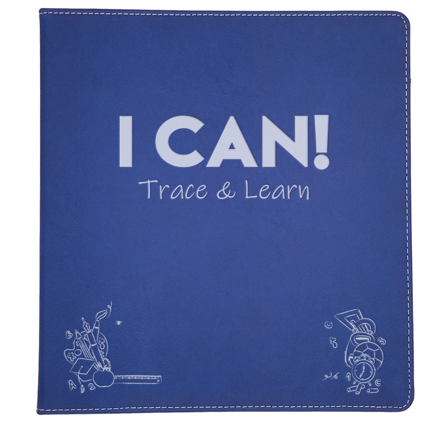 "I Can!" Trace and Learn Deluxe Set Personalized 3-Ring Binder & Practice Plate Sets! - Craftworks NW, LLC
