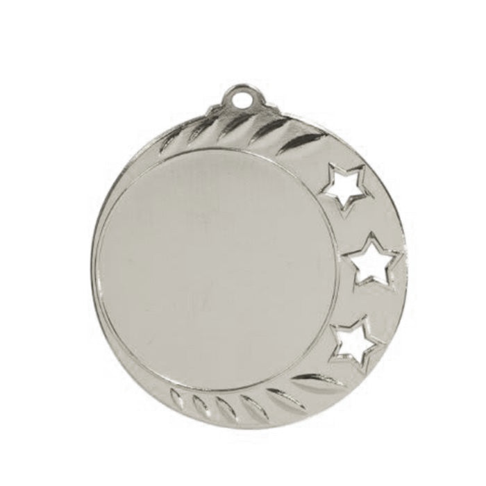 2-3/4" Antiqued 3-Star, 2" Insert Holder Medal - Craftworks NW, LLC