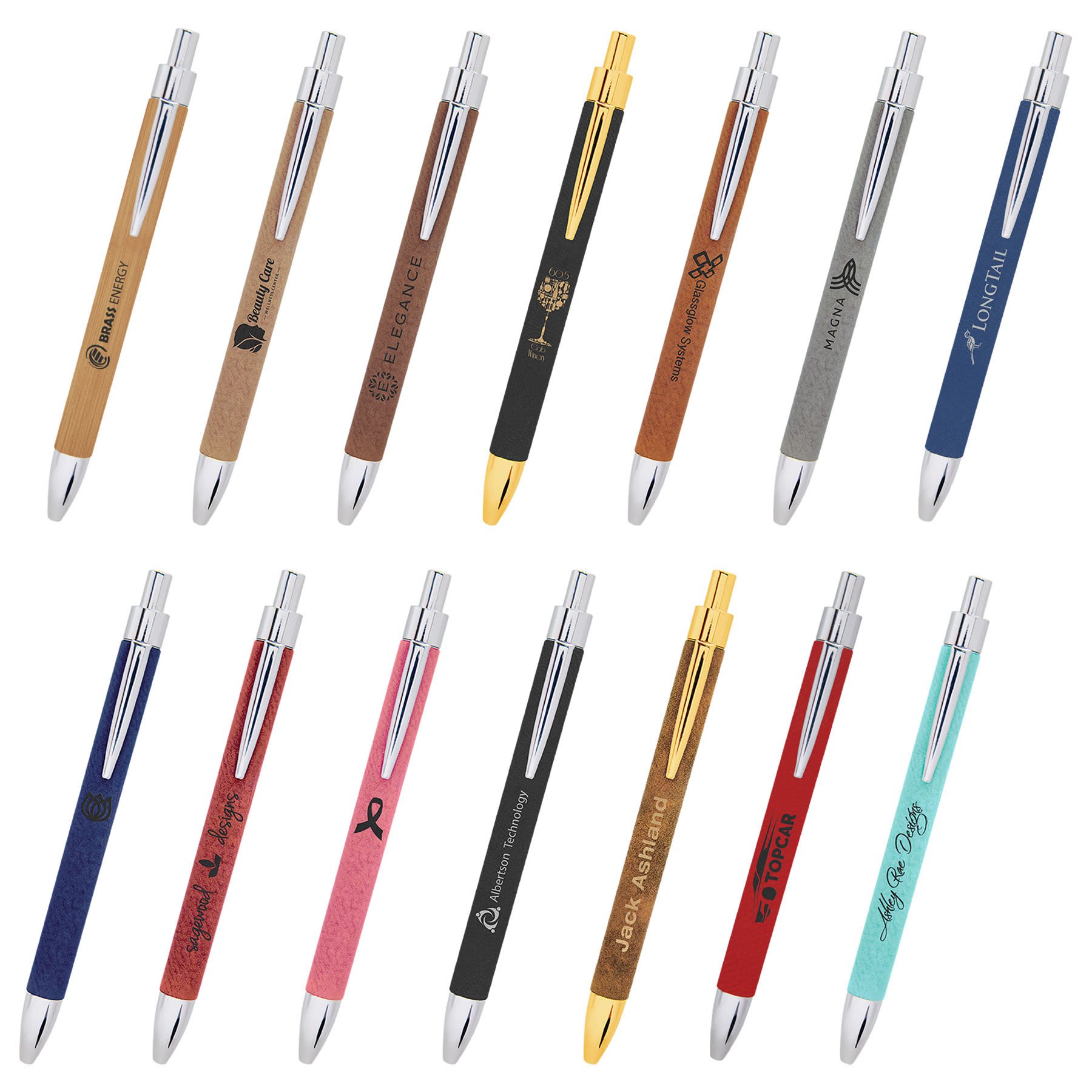 Refillable Ink Pen, Laserable Leatherette, Laser Engraved - Craftworks NW, LLC