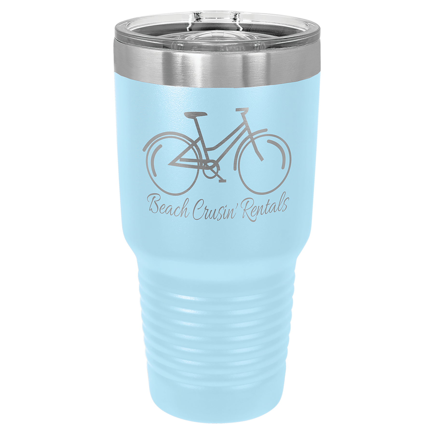 Personalized Beach Vacation Tumbler, 30 Oz Polar Camel Stainless Steel  Insulated Cup With Lid, Front and Back Engraving Available 