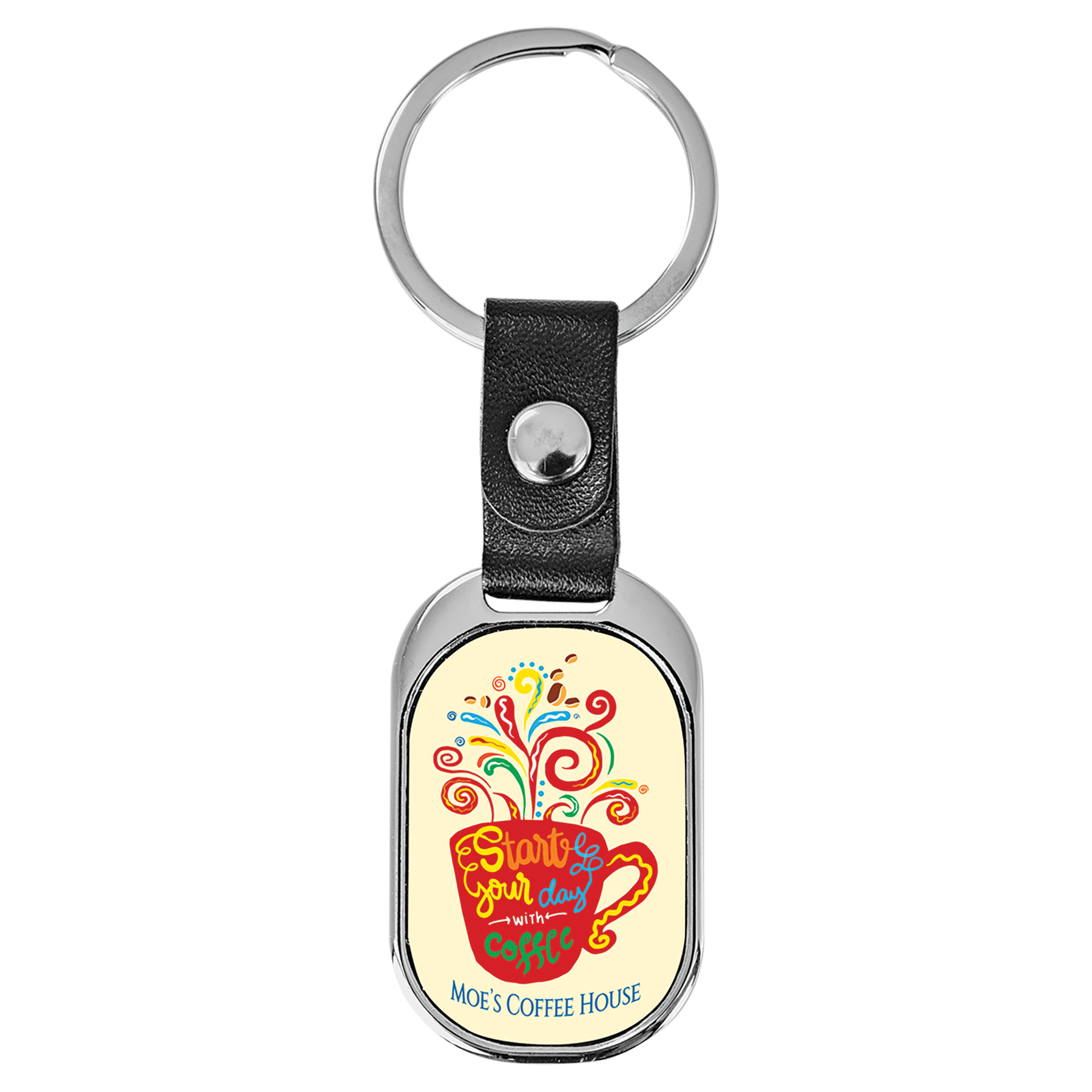 Oval Sublimatable Keychain w/White Insert, 1 1/2" x 1", Sublimation Dye Print - Craftworks NW, LLC