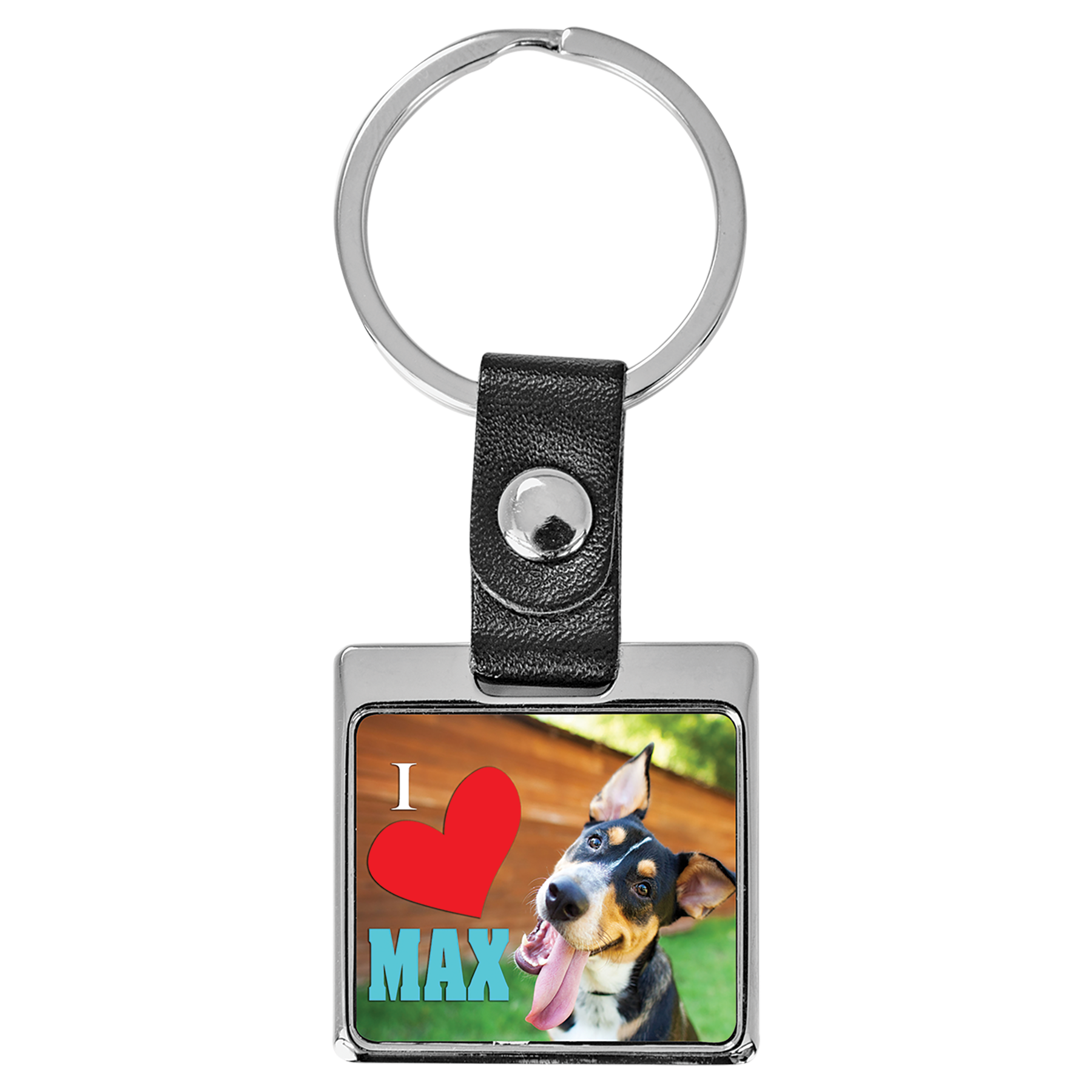 Square Sublimatable Keychain w/White Insert, 1 1/4" x 1", Sublimation Dye Print - Craftworks NW, LLC