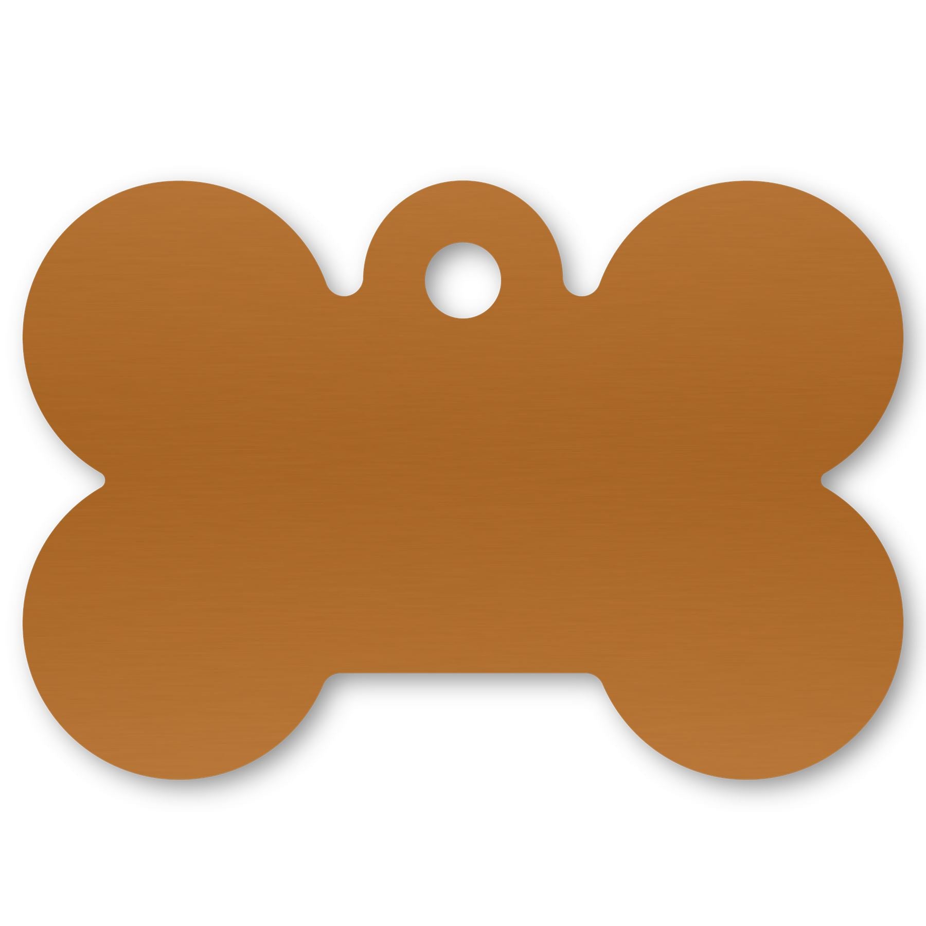 Anodized Aluminum Dog Bone Shaped Tags, 1-1/16" x 1-9/16" with 1/8" Hole, Laser Engraved Metal Tags Craftworks NW Orange 