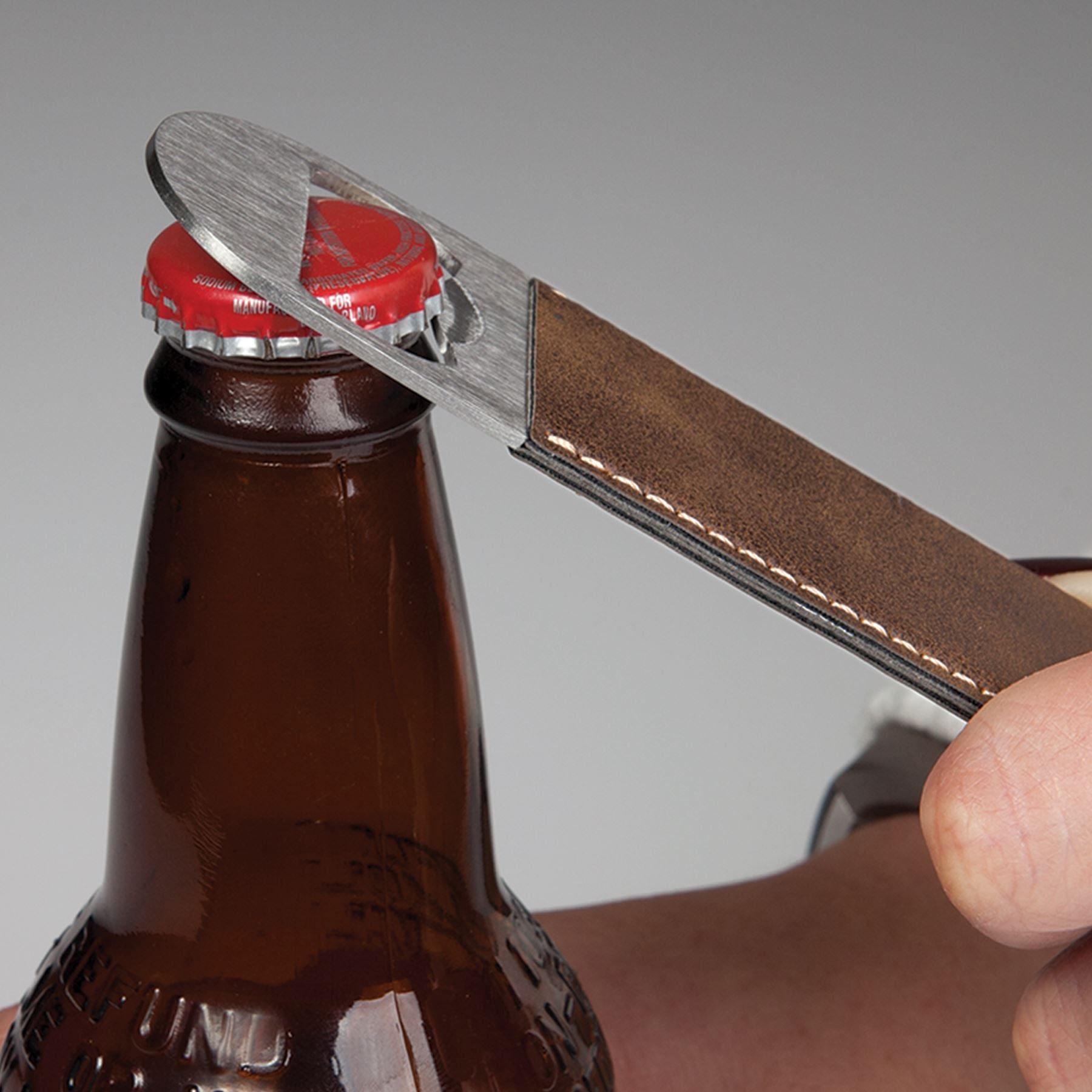 Bottle Opener/Bar Key, 1 1/2" x 7" Laserable Leatherette - Craftworks NW, LLC