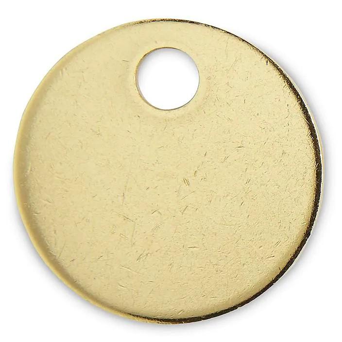 Brass Identification/Equipment Tags, Laser Marked 1 1/4" Brass Tags Craftworks NW Brass 