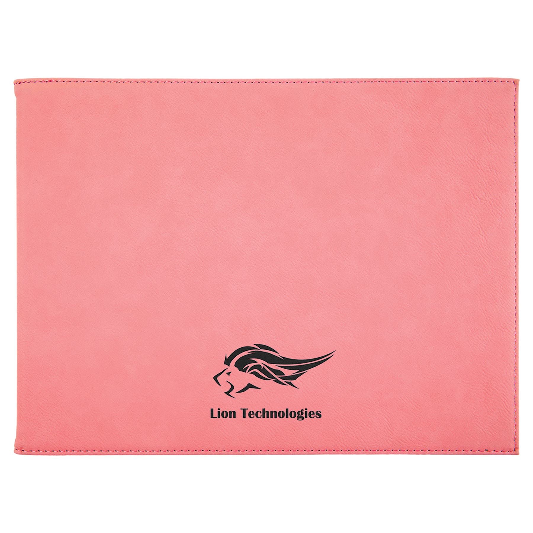 Certificate/Diploma Holder 9" x 12" (Holds 8 1/2" x 11" Document), Laserable Leatherette Certificate Holder Craftworks NW Pink/Black 