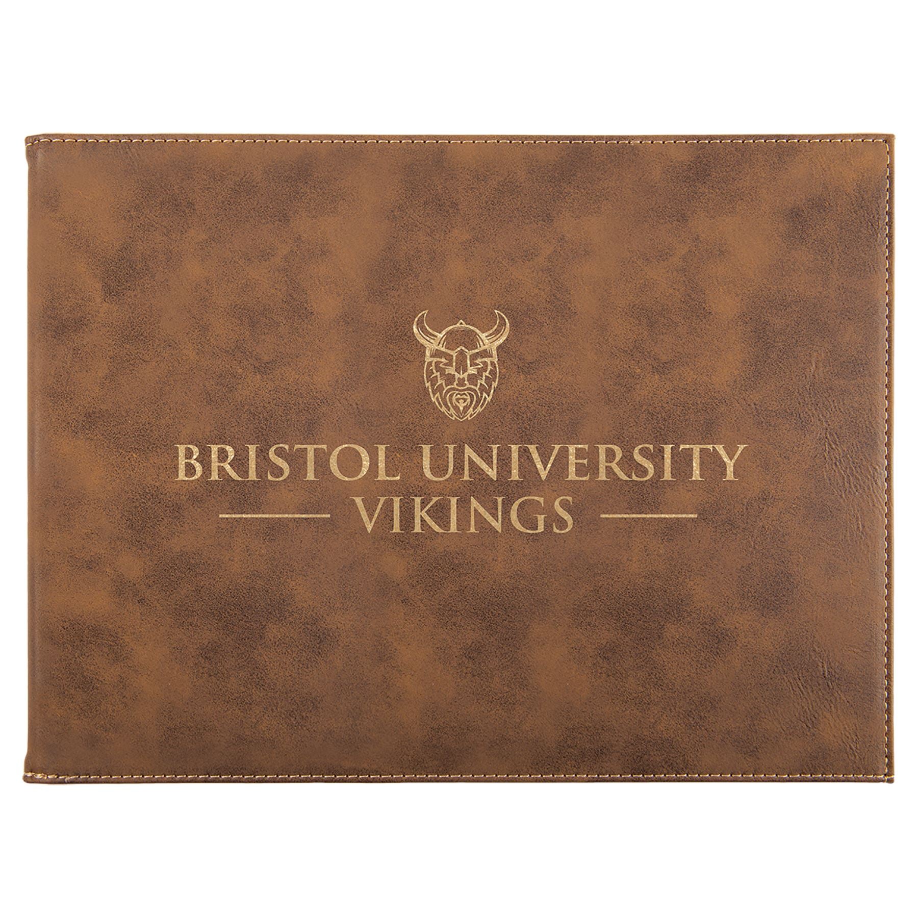 Certificate/Diploma Holder 9" x 12" (Holds 8 1/2" x 11" Document), Laserable Leatherette Certificate Holder Craftworks NW Rustic/Gold 