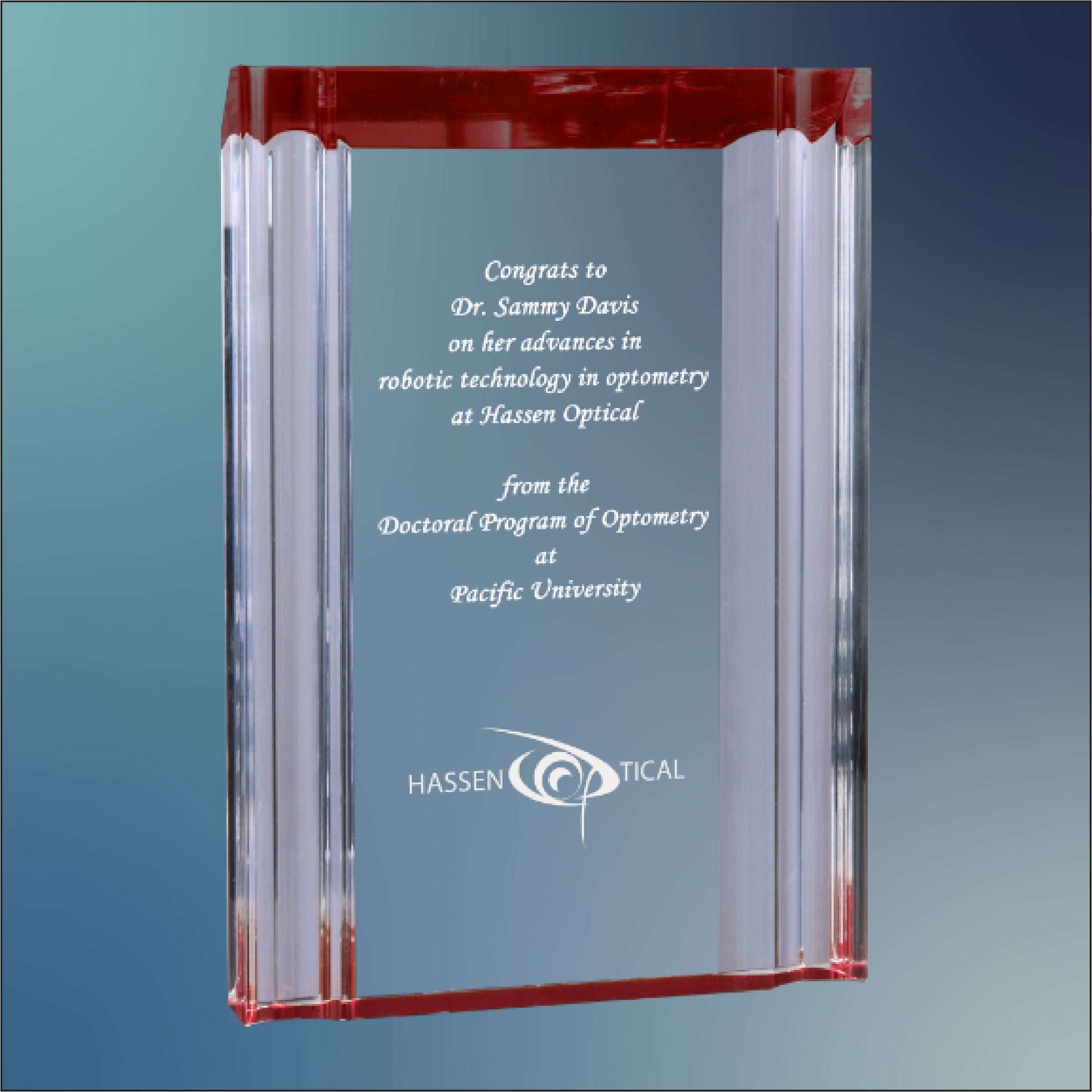Channel Acrylic Award - Craftworks NW, LLC