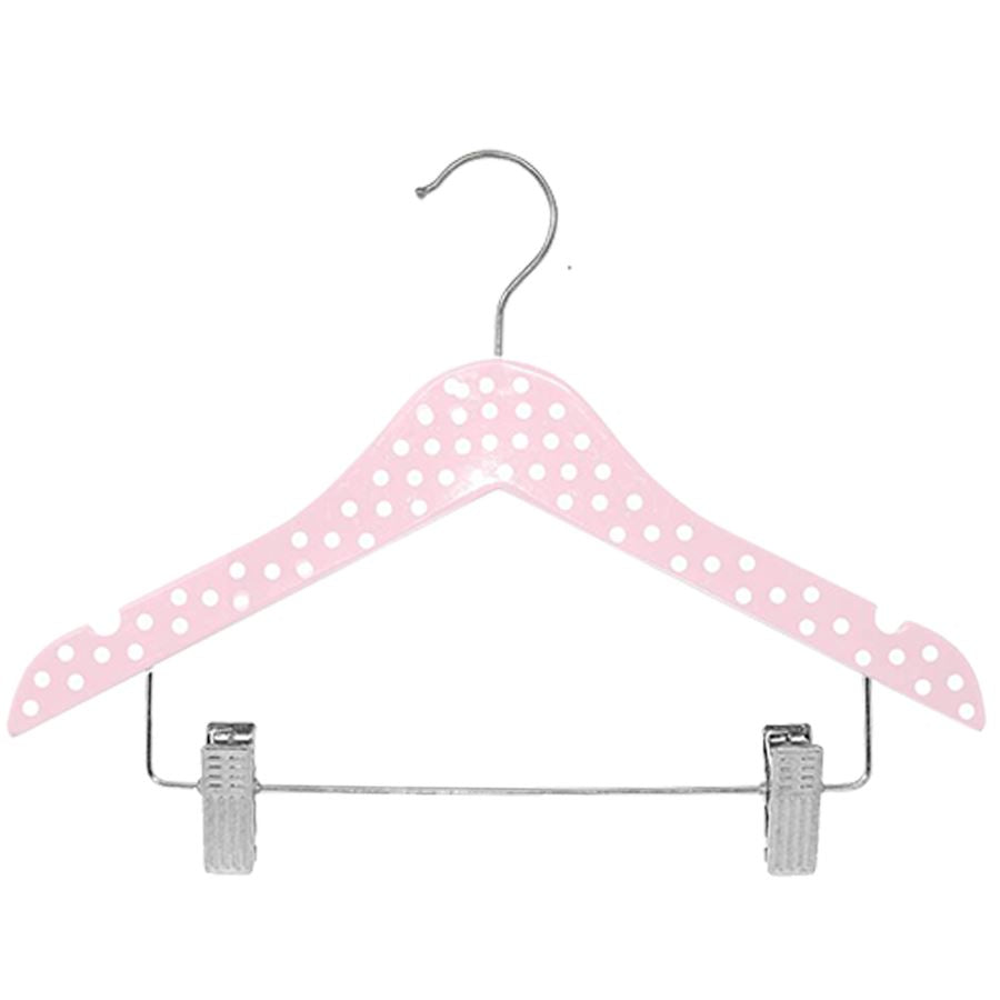 Children's Wooden Clothes Hangers w/Clips Hangers Craftworks NW Pink 1-Side None