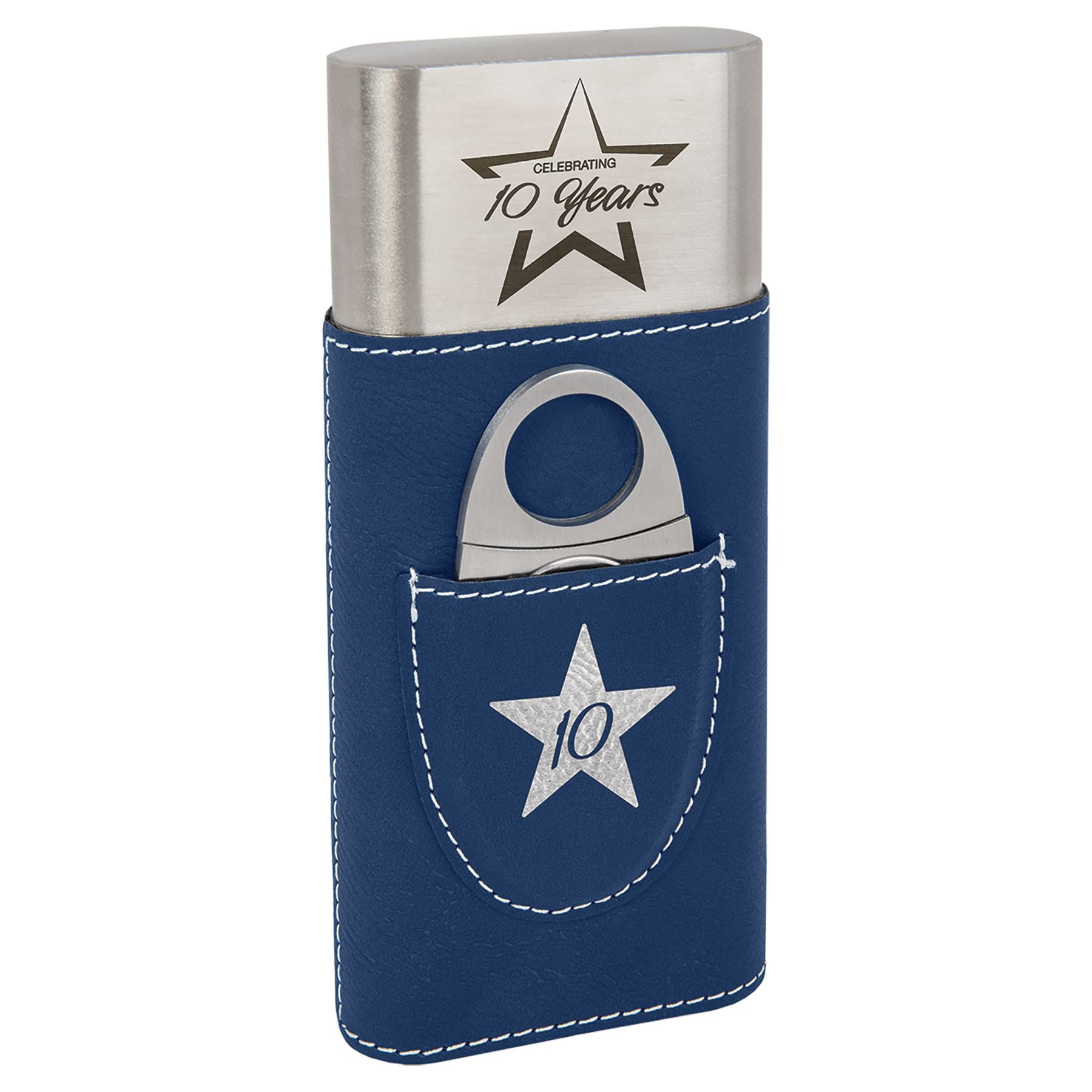 Cigar Case with Cutter, Laserable Leatherette - Craftworks NW, LLC
