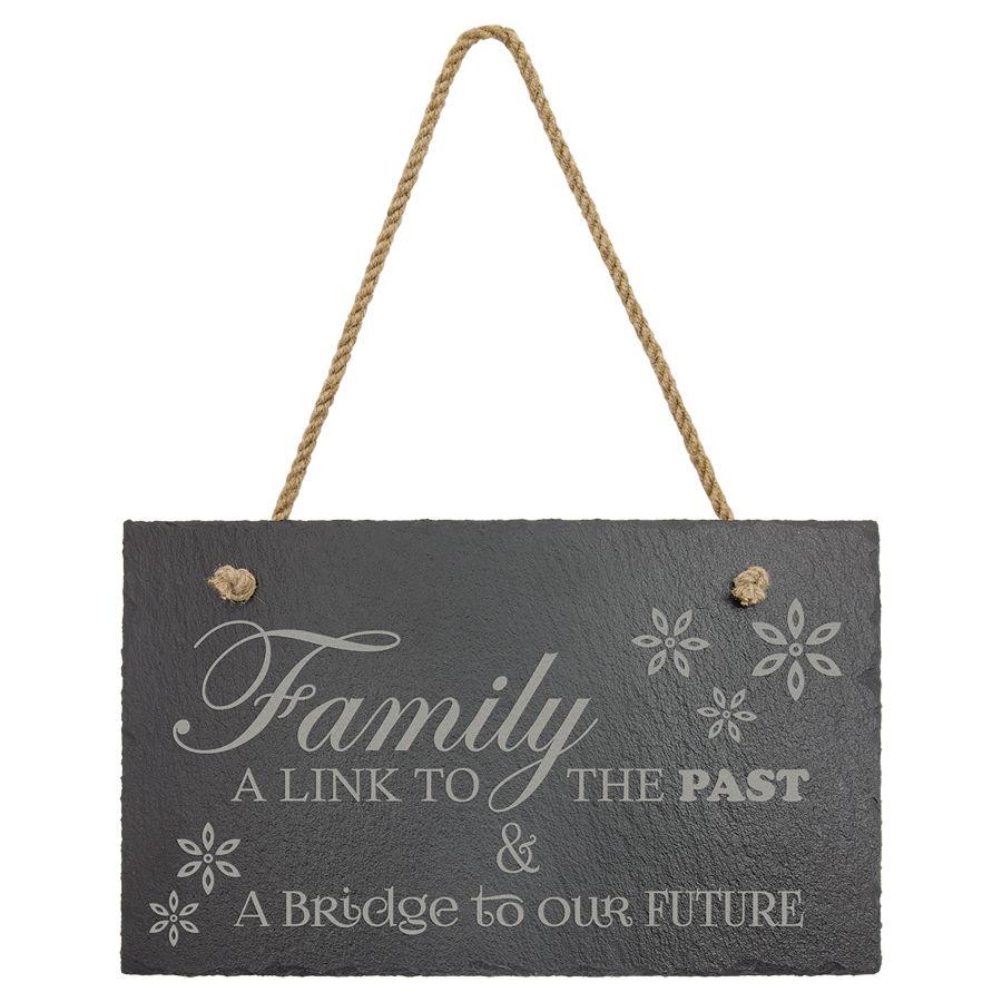 Customizable 11 3/4" x 7" Rectangle Slate Sign with Hanger String - Craftworks NW, LLC