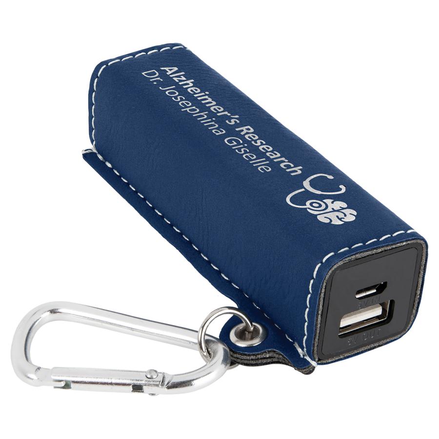 2200mAh Power Bank with USB Cord, Laserable Leatherette - Craftworks NW, LLC