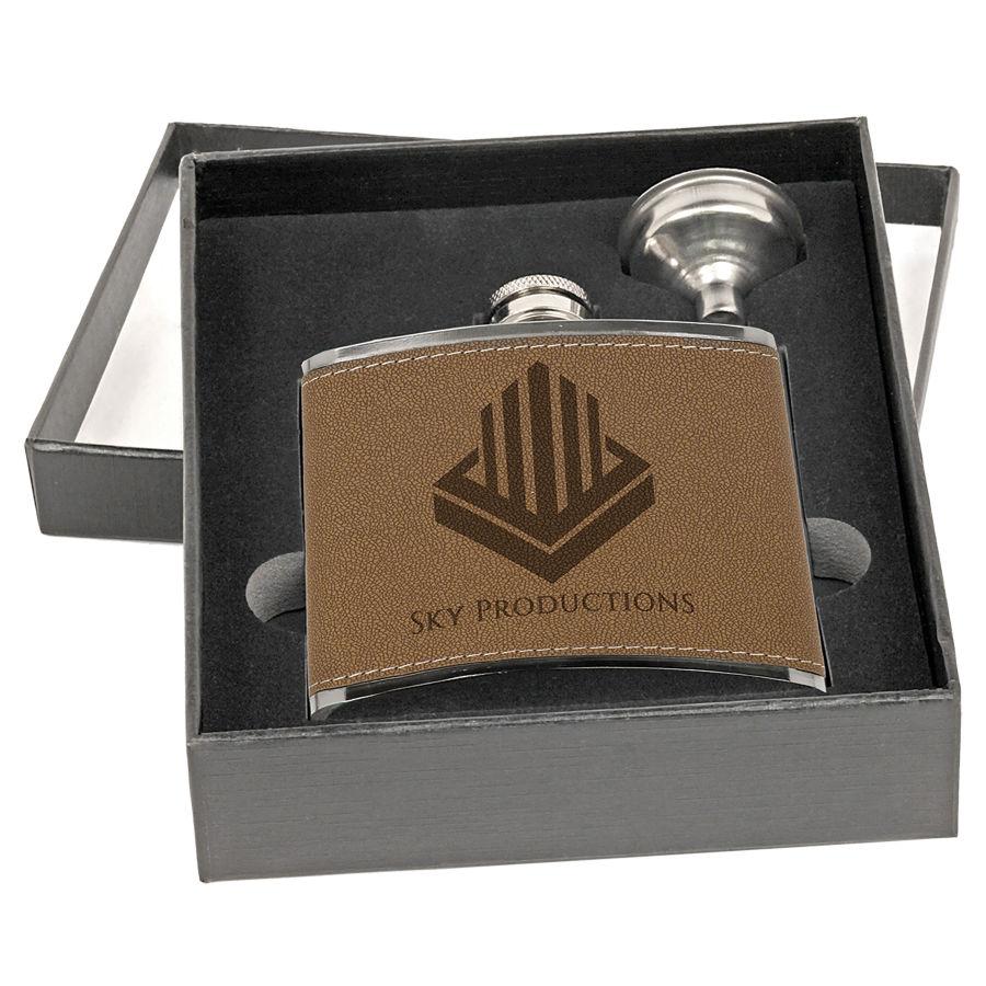 Customizable 6oz Flask with Presentation Box - Craftworks NW, LLC