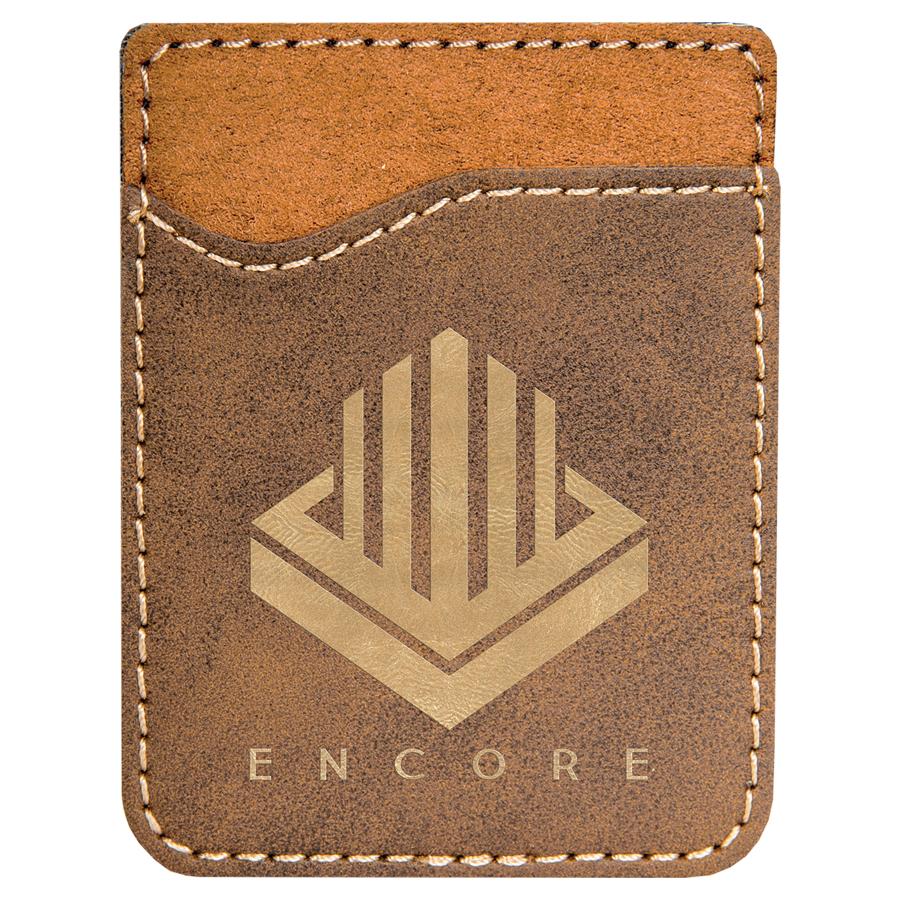 Cell Phone Wallet, Laserable Leatherette - Craftworks NW, LLC